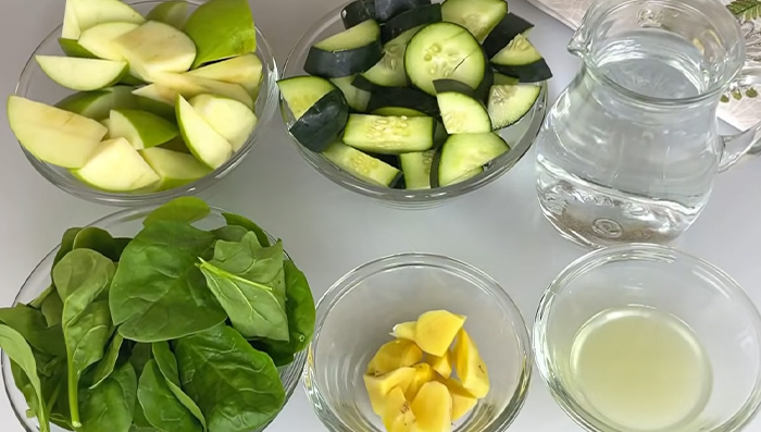 Ingredients of green juice