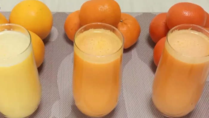 citrus juices in glass