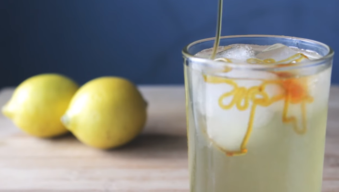 Honey lemonade in glass