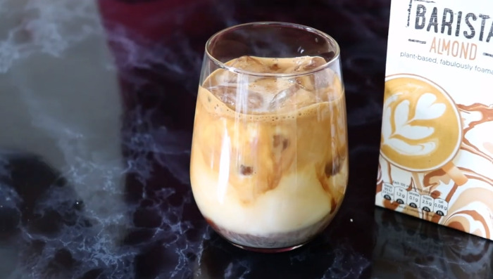 iced latte in glass