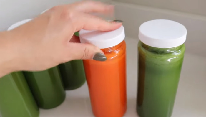 storing juice in glass containers