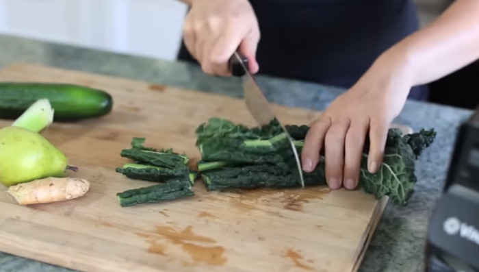 cutting vegetable