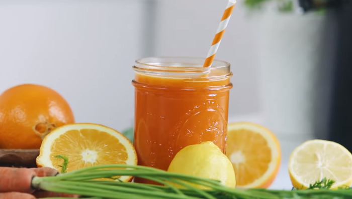 orange juice in glass

