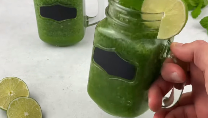 juice in glass container